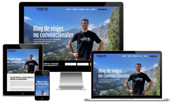 Diseño web para blog de Acrobata del camino