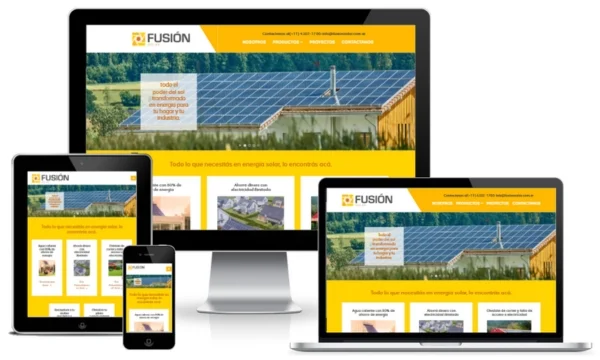 Diseño premium con catalogo para empresa de paneles solares