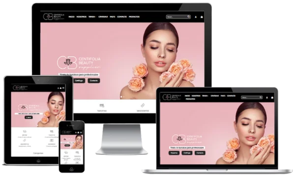 Página web de venta online realizada para Centifolia
