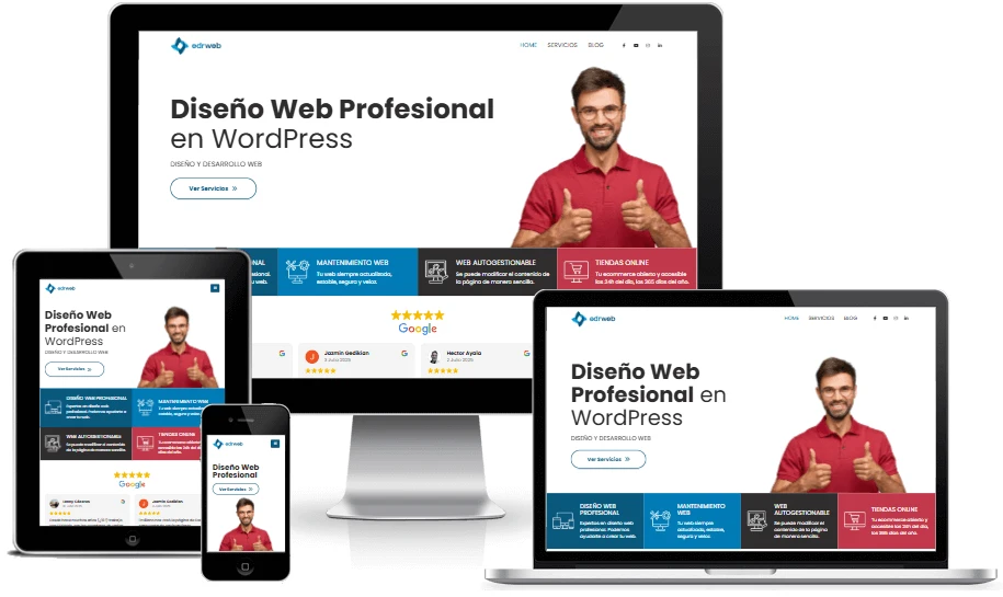 Diseño web WordPress a medida para empresas y profesionales