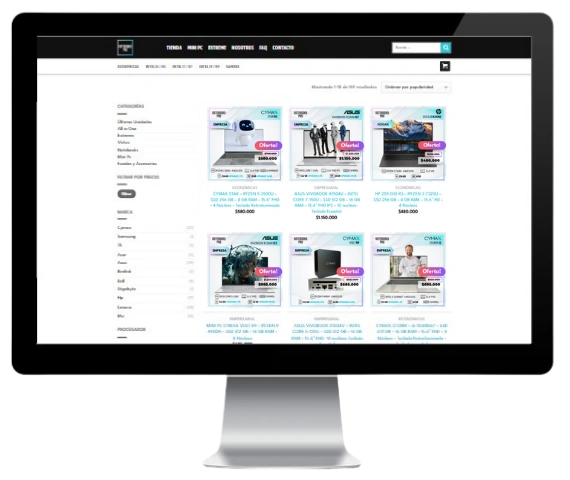 Catalogo de productos de notebooks pro