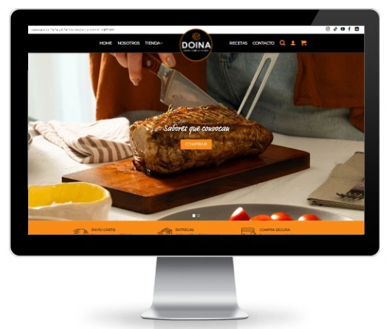 Pantalla de la tienda online de Doina