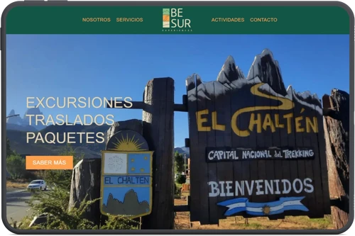 Landing WordPress turística para Be Sur Experiences