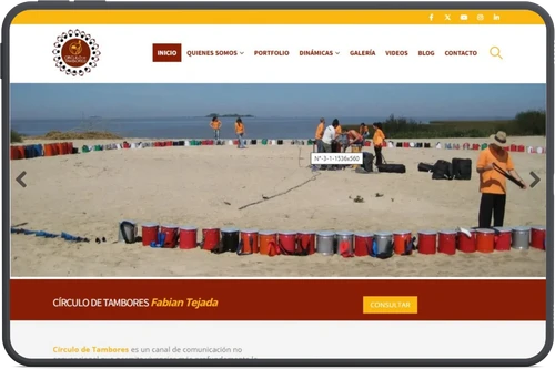 Sitio WordPress para Círculo de Tambores con trabajo SEO