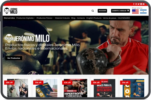 Sitio WordPress para cursos, contenidos y entrenamiento de Jerónimo Milo