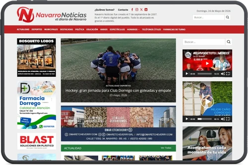 Sitio WordPress de noticias para Navarro Noticias