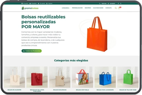 Tienda online B2B WordPress para Promo Bolsas